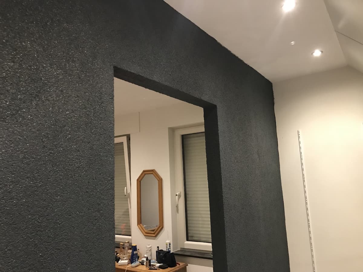 Spachtelputz in de woonkamer